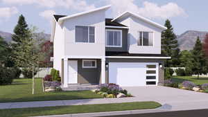 Contemporary Elevation of the Magnolia Floorplan, scheduled to be completed by the middle of May.