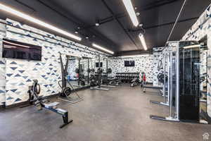 View of workout area