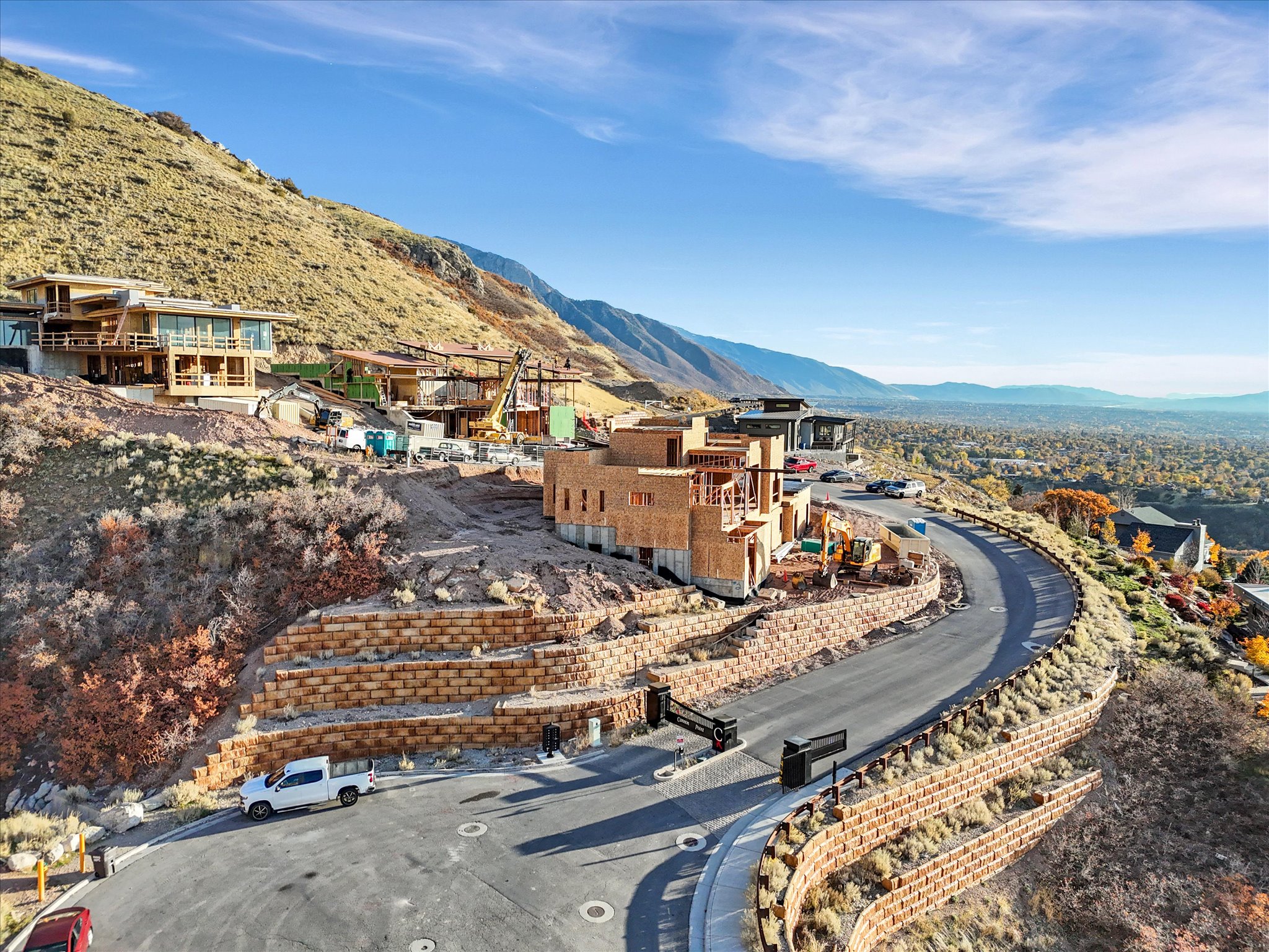 Surrounding homes under construction