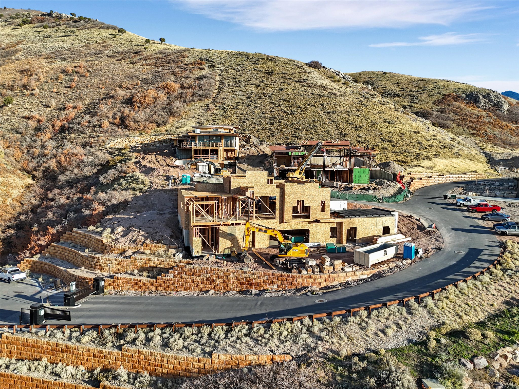 Surrounding homes under construction