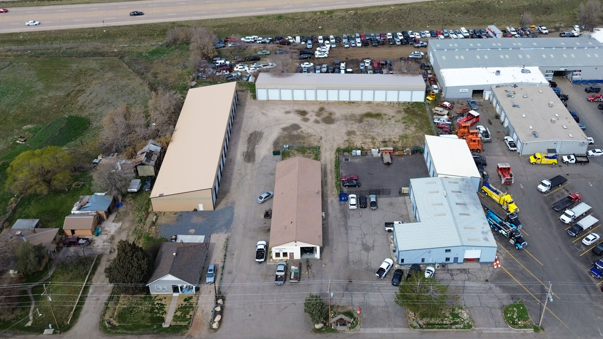 Drone / aerial view of industrial structures
