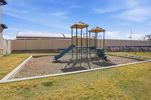 View of community jungle gym