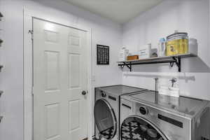 Laundry area with independent washer and dryer