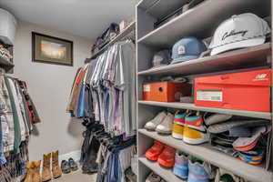 View of walk in closet