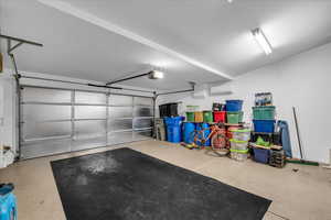 Garage with a wall mounted mini split