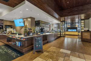 Miscellaneous room with wood ceiling and recessed lighting