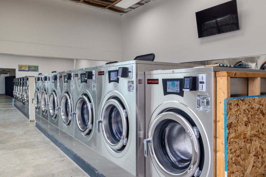 View of laundry area