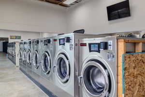 View of laundry area