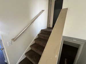 Staircase with baseboards