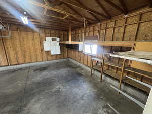 Storage room featuring a garage