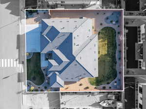 View of subject property with property boundaries highlighted
