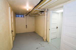 View of unfinished below grade area