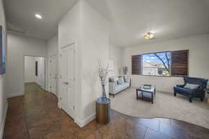 Living area with baseboards