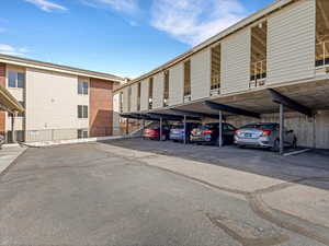 View of covered parking space