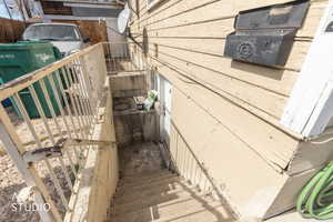 Exterior view of a satellite dish
