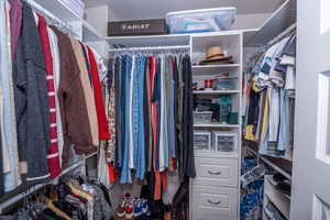 View of walk-in closet