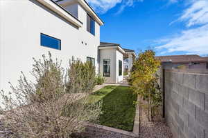 View of fenced yard