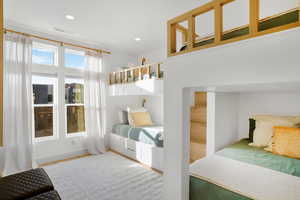Bedroom featuring recessed lighting and light wood-type flooring