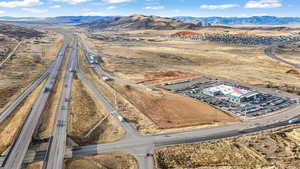 Bird's eye view of a mountain backdrop