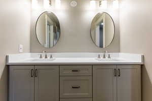 Bathroom with double vanity