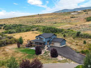 Aerial view of sparsely populated area