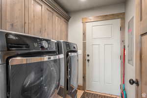 Laundry area featuring washing machine and dryer