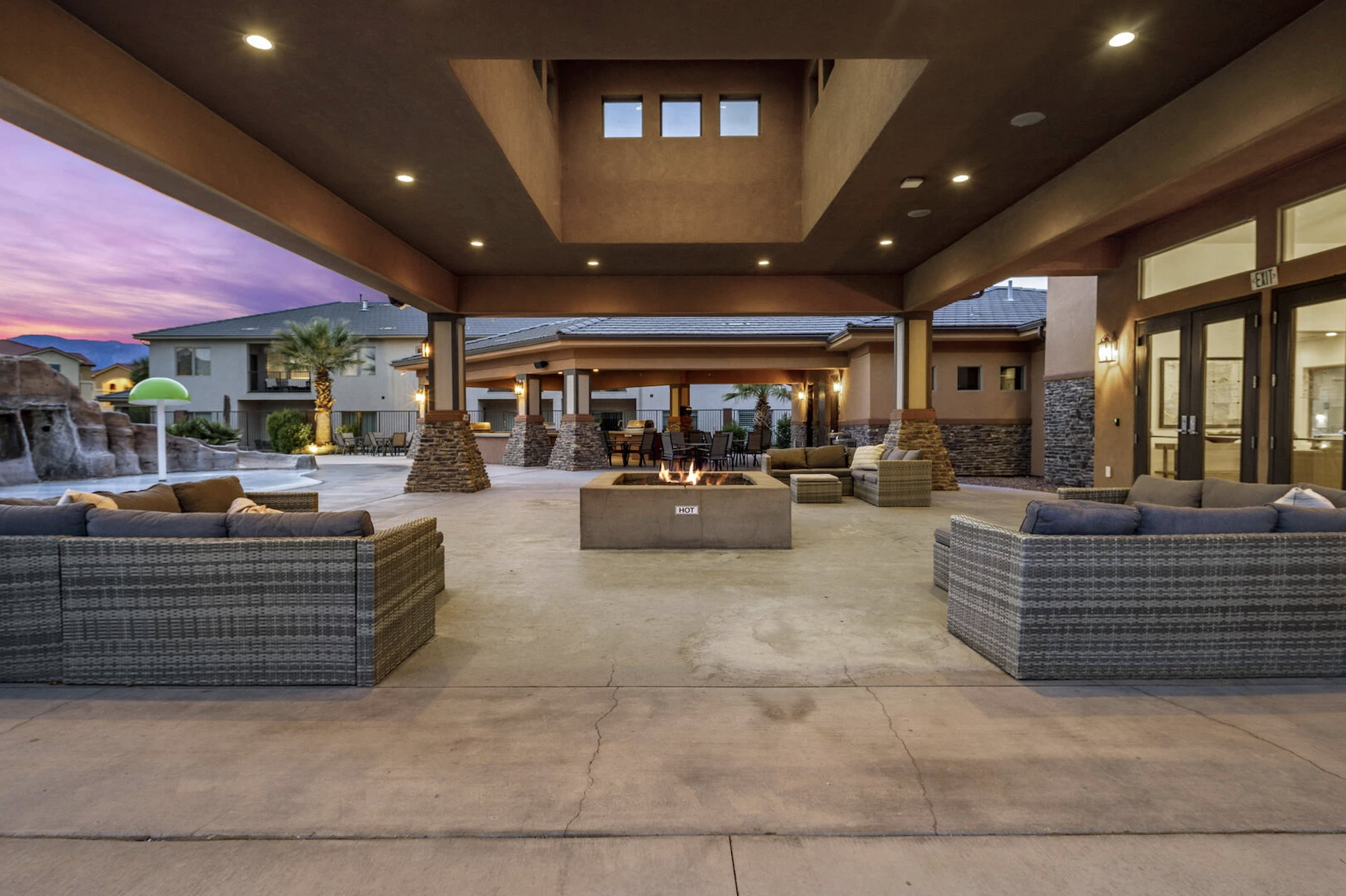 View of patio featuring outdoor furniture and french doors