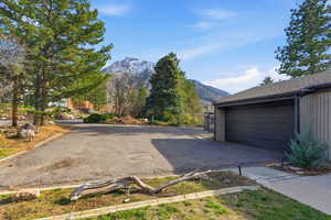 View of street with a mountain view