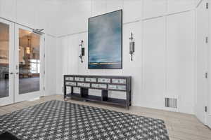 Clubhouse lobby featuring a decorative wall