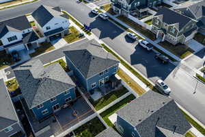 Aerial view of residential area
