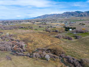 View of mountain background with rural landscape