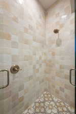 Bathroom with a shower stall
