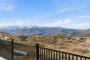 Mountain view of Witt's Lake and the Wasatch Back Mountian Range inluding ski resorts