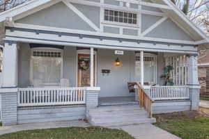 View of front of house featuring a porch