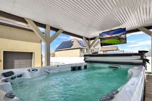 Extra deep swim spa, surround sound, TV