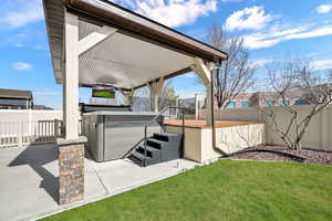 Second deck custom built for swim spa access and electric