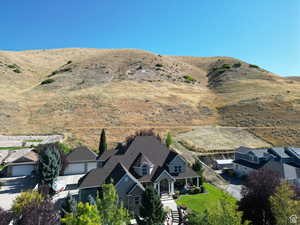 Mountain view with nearby suburban area