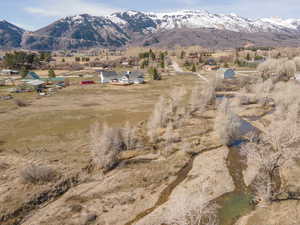 North Fork River cuts through the North Corner of the back yard.