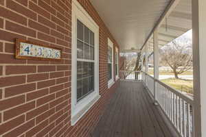 View of wooden porch