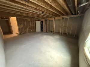 View of unfinished below grade area