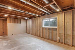 View of below grade area