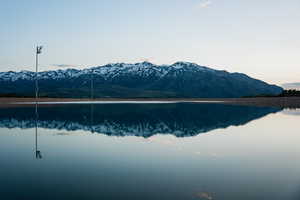 Water view with a mountainous background