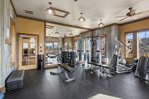 Another view of the workout room.