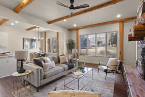 Mountain views from living and dining room