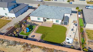 Aerial view of property and surrounding area