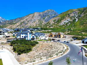 Mountain view with nearby suburban area