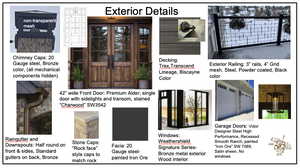 Inspiration Design Board for more exterior finishes