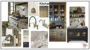 Inspiration Design Board for kitchen featuring an Italian Range