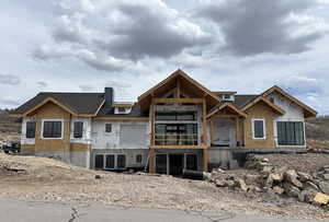 Framing stage of construction - Front of home