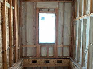 Closed foam Insulation by the stairs